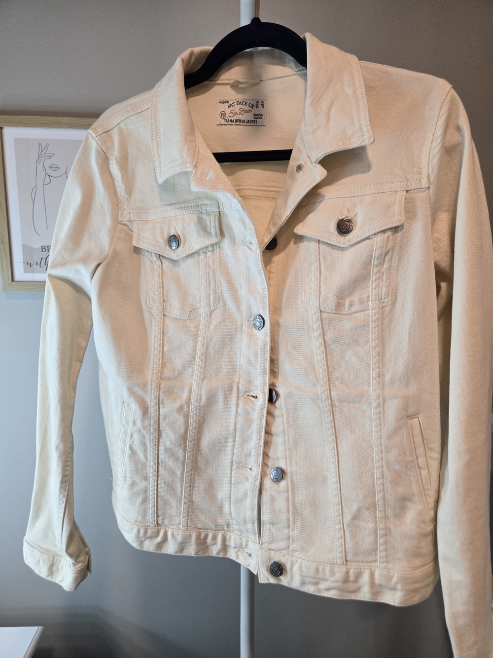 🔥Fat Face🔥 Light Cream Denim Jacket